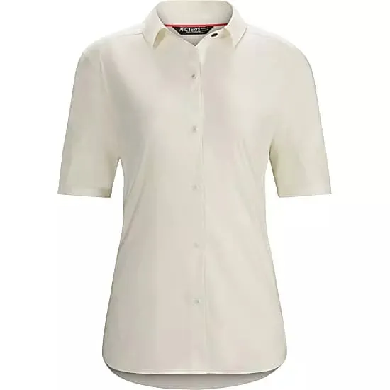 Fernie Button Down Womens Short Sleeve Shirt - Vintage Ivory