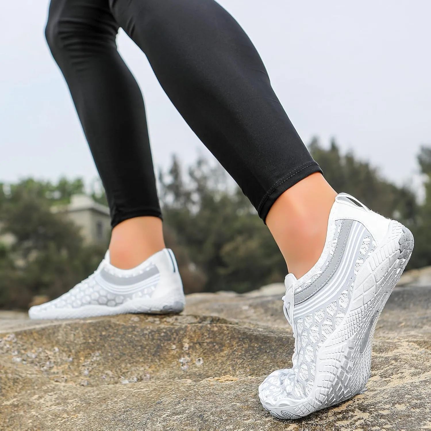 Hike Barefoot Shoes for Women Men Breathable Non-Slip Athletic Footwear Wide Toe Water Hiking Neuropathy Grounded Comfort Wear Pro Box Healthy Unisex Outdoor Beach Sneakers Diabetic Shoe