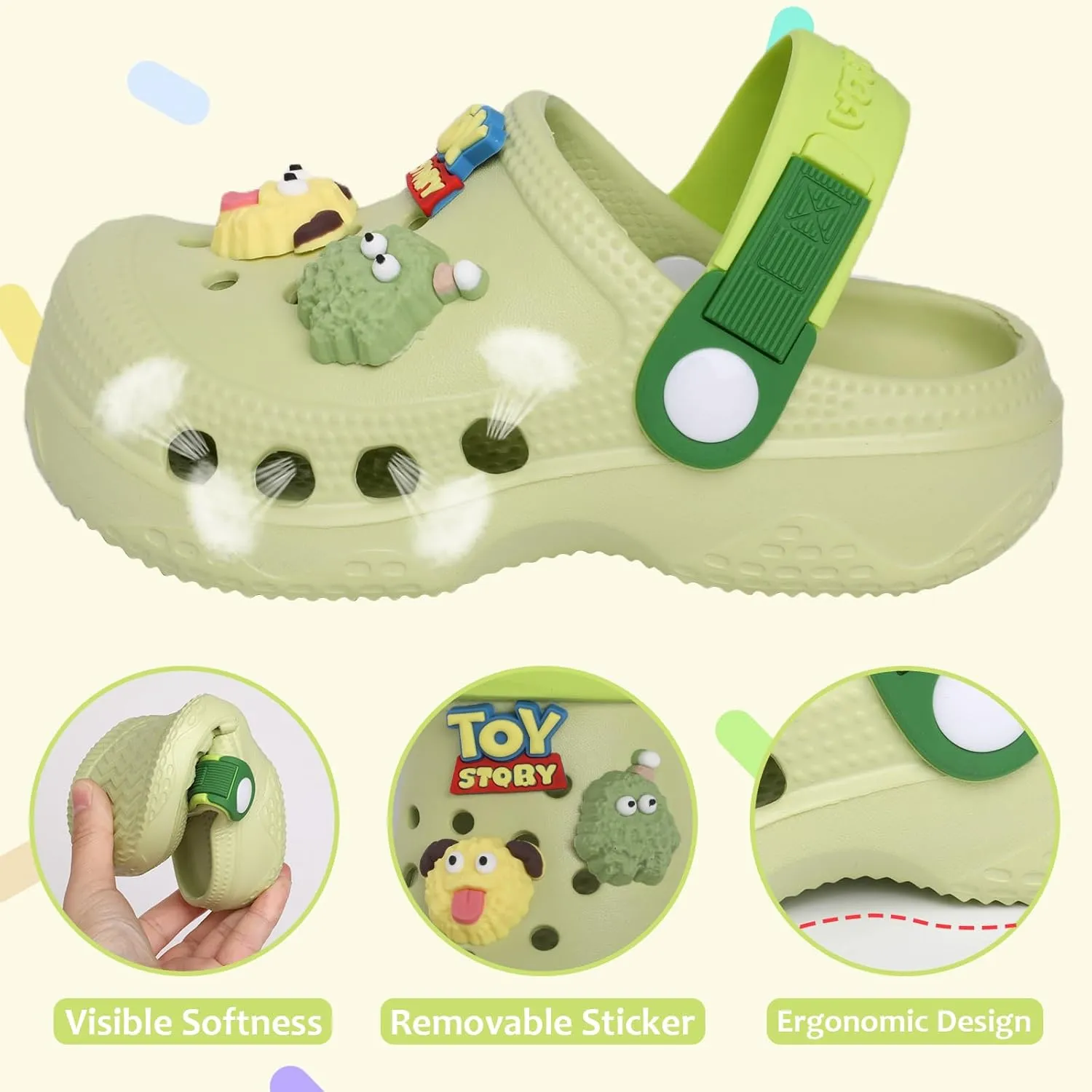 Kids Girls Boys Clogs Garden Shoes Toddler Slides Sandals Children Water Shower Beach Pool Slippers Indoor Outdoor Slip On Cute Water Slipper Shoes(Toddler/Little Kids)