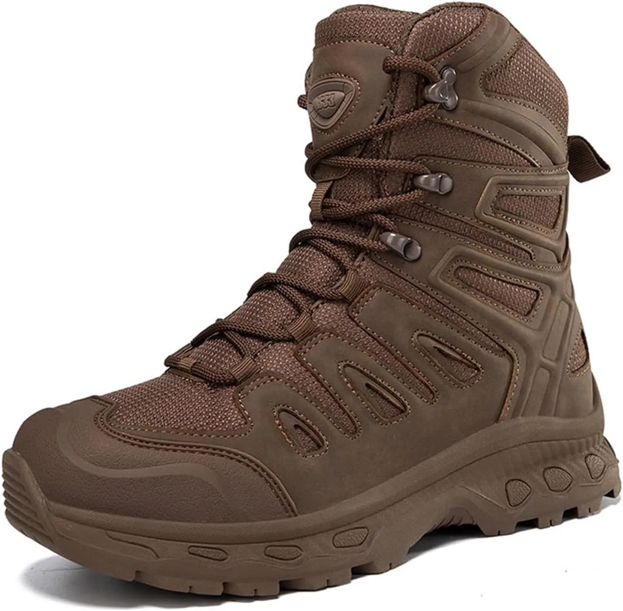 Mens Breathable Non Slip Plus Size Combat Boots, Comfortable Stylish Lace Up High Top Motorcycle Combat Bootie for Men, Desert Combat Army Combat Boots, for Tactical, Motorcycle