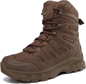 Mens Breathable Non Slip Plus Size Combat Boots, Comfortable Stylish Lace Up High Top Motorcycle Combat Bootie for Men, Desert Combat Army Combat Boots, for Tactical, Motorcycle