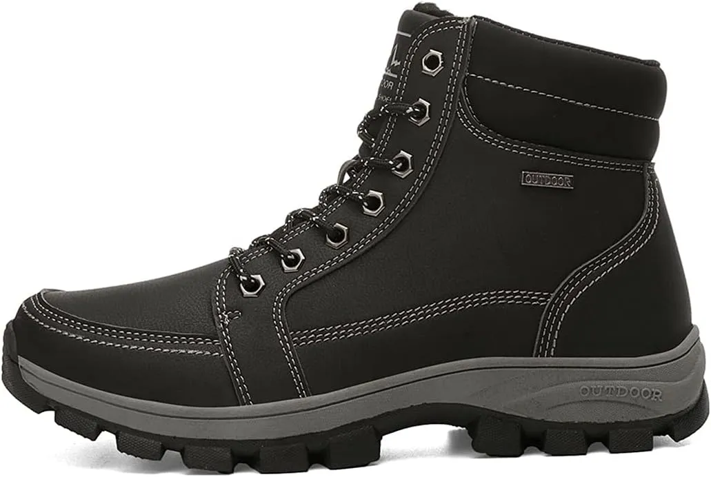Men's Outdoor Athletic Boots Hiking Boots Trekking Shoes Fashion High-Top Tooling Boots Men's Snow Boots Plush Cotton Shoes