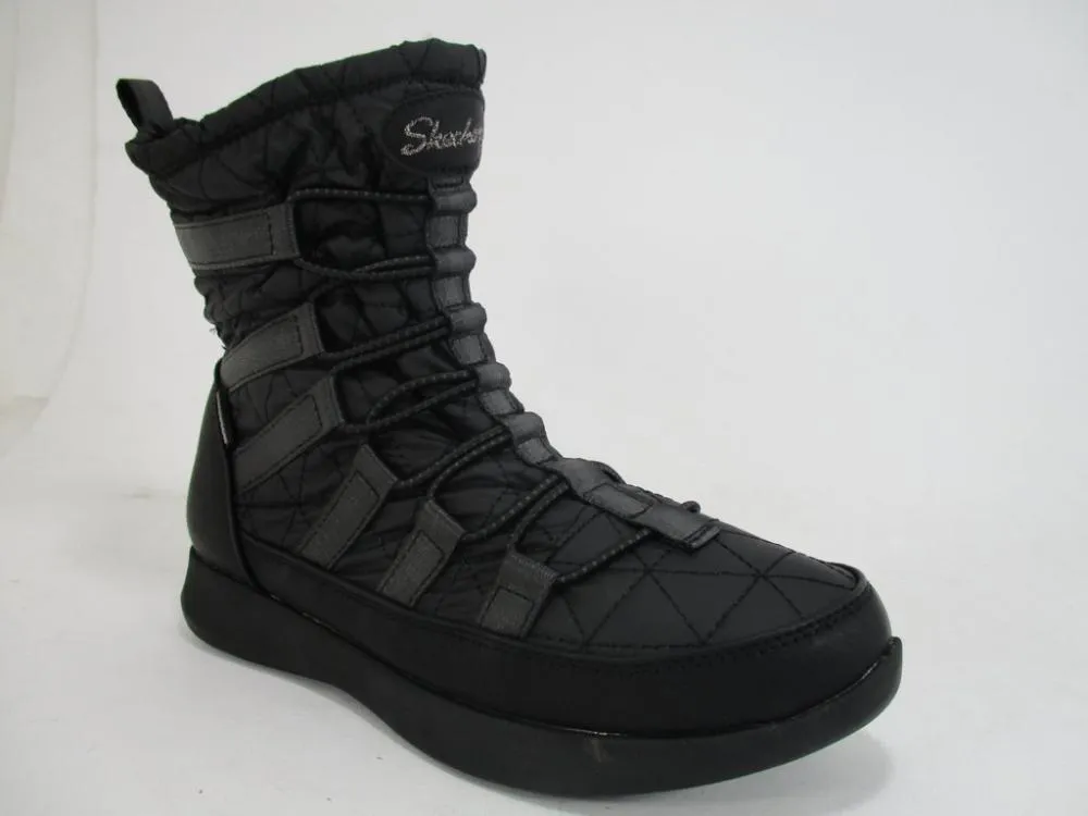 Skechers scarponcino alto da donna Boulder East Stone 49806 BLK black