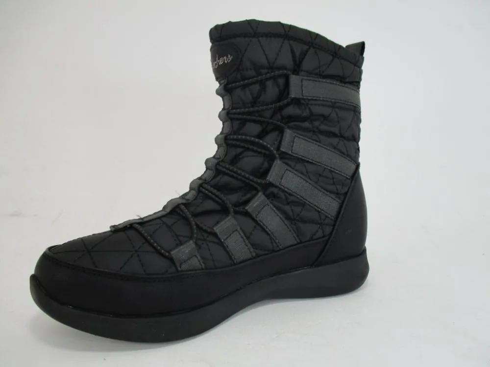 Skechers scarponcino alto da donna Boulder East Stone 49806 BLK black
