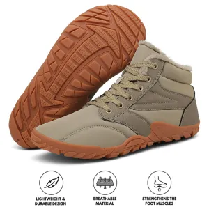 Snow Boots Winter Warm Mid-Tube Hiking Shoes Footwear Non-slip & Waterproof Winter Barefoot Shoe (Unisex)