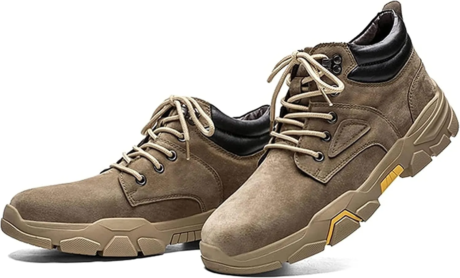 Yiozoi Men's Winter Boots Low Top Snow Proof Autumn Lace up Travel Shoes Round Head Outdoor Non Slip Casual Walking Ankle Boots