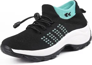 ZDLJYL Women's Walking Shoes Slip-On Sneakers Mesh Work Shoes Orthopedic Comfort Wear Shoes for Women with Arch Support