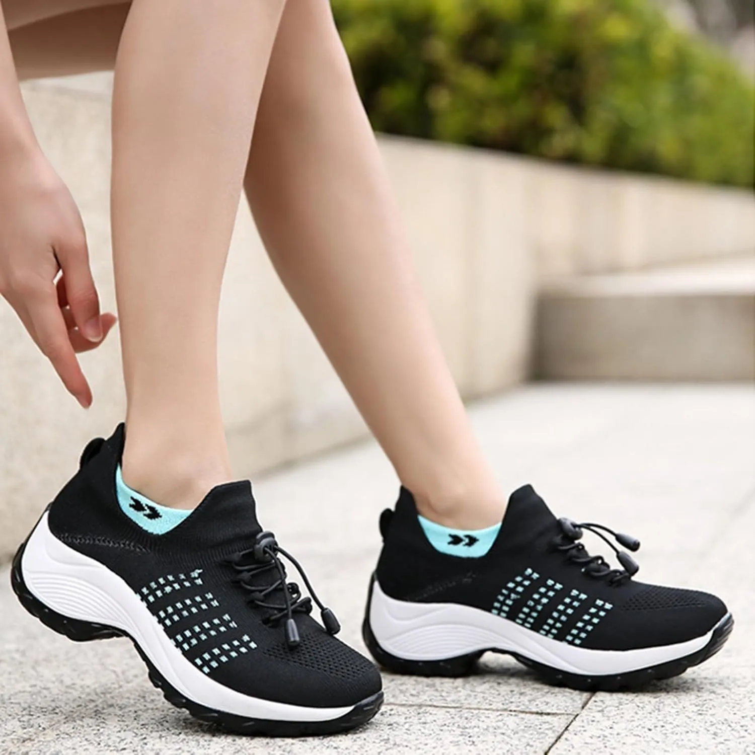 ZDLJYL Women's Walking Shoes Slip-On Sneakers Mesh Work Shoes Orthopedic Comfort Wear Shoes for Women with Arch Support